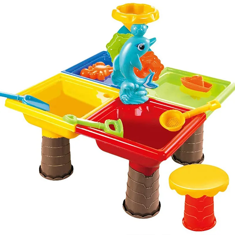 Ach toys for children sand water table set outdoor garden sandbox set toddler play sand thumb200