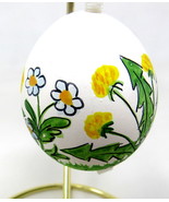 Hand Painted Chicken Egg Shell Flowers Dandelion Forget Me Not Easter Or... - £19.48 GBP