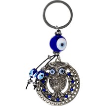 Evil Eye Ward Talisman with Owl Key Chain! - $90.29 MXN