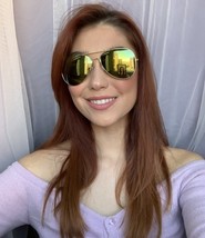 New Aviator Gold Green Pilot Mirrored Men&#39;s Women’s Sunglasses - $9.99