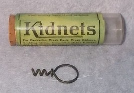 Vintage Medicine Glass Corked Tube Kidnets Diuretic Stimulant with Cork Puller  - £19.89 GBP