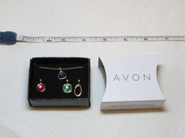 Womens Avon Spice Moderne 4 Piece Interchangeable charms Necklace F39306... - $15.43
