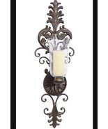 Deco 79 Victorian-Style Metal and Glass Ornate Candle Sconce, 31&quot; H x 10&quot; L - $39.54