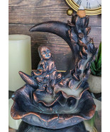 Buddha Monk On Lotus Crescent Moon Smoke Waterfall Backflow Cone Incense... - $550.13 MXN