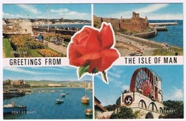 Postcard Greetings From Isle Of Man UK Multi View - £2.32 GBP