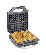 4 Square Belgian Waffle Maker, Non-stick Extra Large Plates for Easy Cle... - $2,720.29 MXN