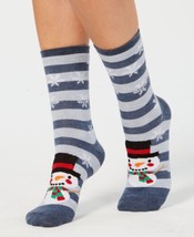 allbrand365 designer Womens Snowman Socks, 9-11, Blue - £7.17 GBP
