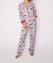 Pj Salvage Rise And Wine Flannel Pajama Set Size L - $638.01 MXN