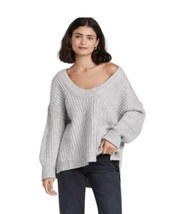 Free People Blue Bell Sweater  XS Oversized Slouchy Tunic Lt Heather $12... - £46.15 GBP