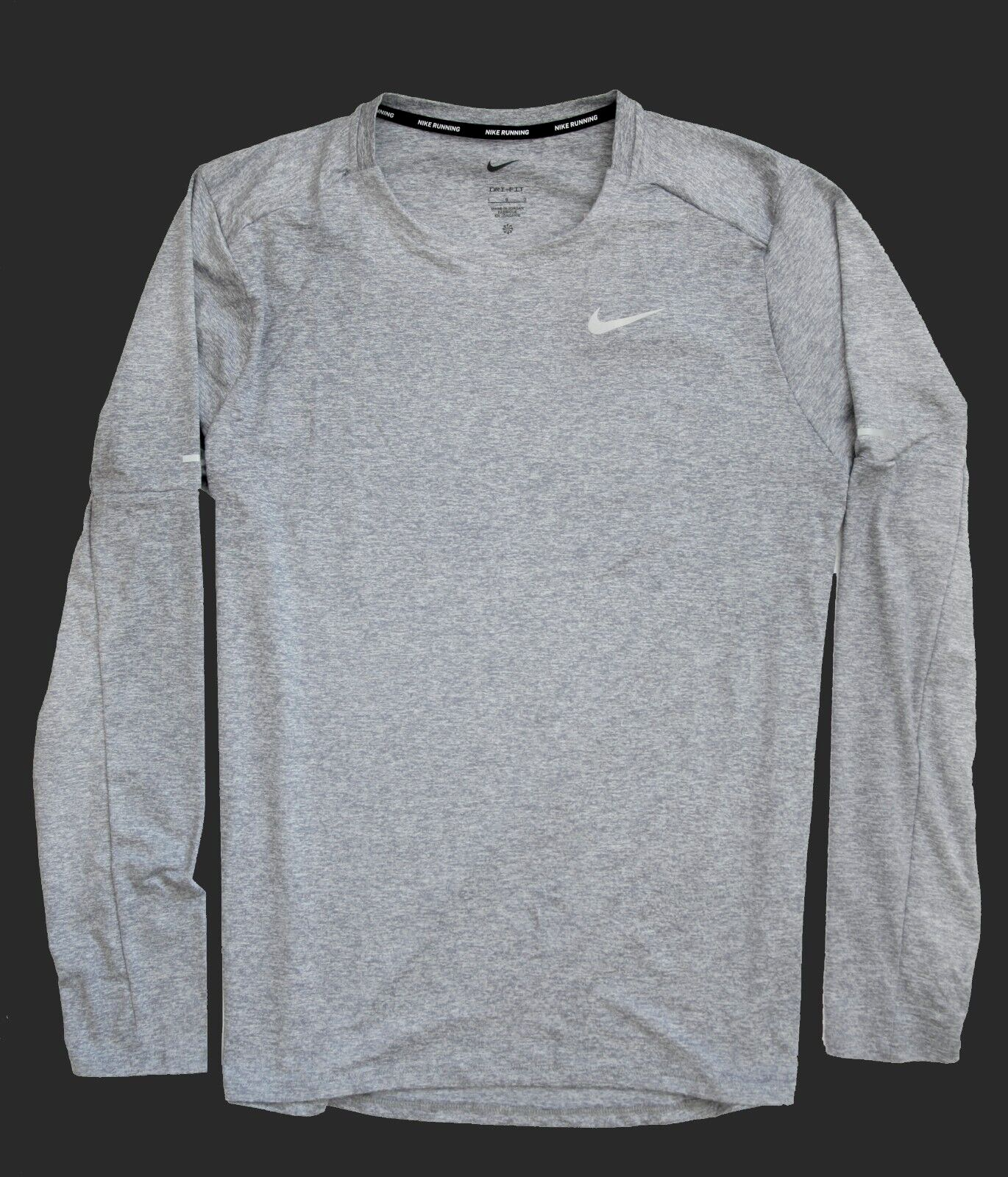 Nike Dri-FIT Element. Men&#39;s Running Crew T-Shirt. Smoke Grey. Size: LG - $59.37