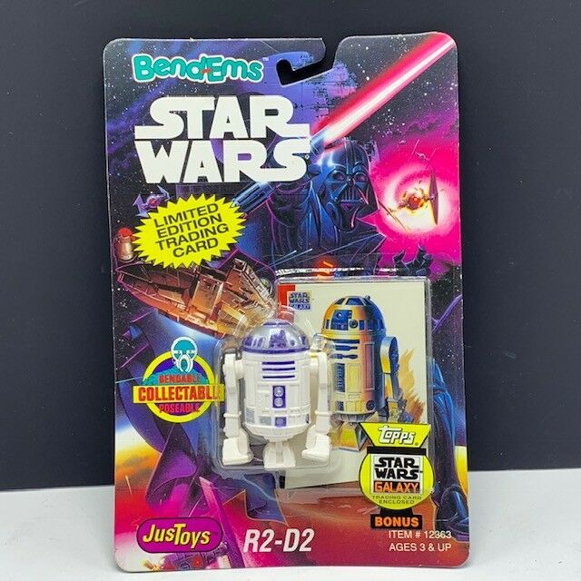 Star Wars R2D2 action figure droids Bend-ems just toys moc trading card bonus - £15.48 GBP