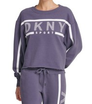DKNY Womens Logo Fleece Sweatshirt Size X-Small Color Purple - £39.56 GBP
