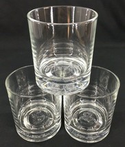 Crown Royal 75th Anniversary Embossed Base Rocks Glasses Lot Of 3 Italy Euc - £22.34 GBP