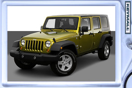 Keytag 2008/2009/2010/2011/2012 Green Jeep Wrangler Unlimited X Key Chain БРЕ - £16.02 GBP