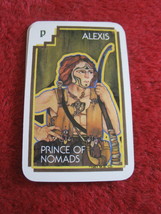 1981 DragonMaster Board game playing card: Alexis, Prince of Nomads - $1.00