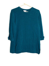 PUREJILL J. JILL Size Small Green Cuffed Tunic Top Pima Cotton Modal 3/4... - £16.90 GBP
