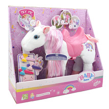 Zapf Creation Baby Born Unicorn plush doll with comb and saddle  - £74.63 GBP