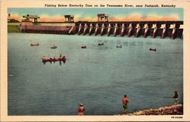 Fishing Below Kentucky Dam on the Tennessee River Near Paducah KY Postcard PC30 - £3.89 GBP