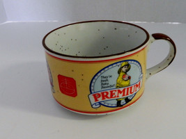 Nabisco Premium Crackers Soup Bowl Mug Cup Advertising 1991 Brown Speckles Japan - $12.82