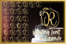 Wedding Font a-Z Bundle SVG - $29.90