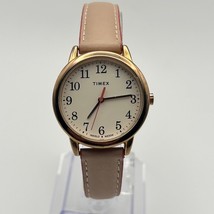 Timex Rose Gold Pink Leather 25mm Women’s Fashion Watch Working New Battery - $392.81 MXN