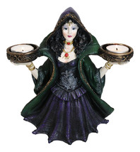 Hocus Pocus Grand High Witch Sorceress Double Votive Candle Holder Figurine - £27.96 GBP