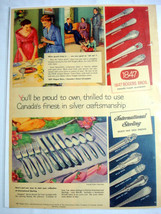 1953 Color Ad 1847 Rogers Bros. &amp; International Sterling You&#39;ll Be Proud... - $8.99