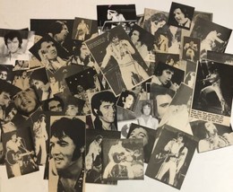 Elvis Presley Vintage Clippings Lot Of 50 Small Images 70s Elvis E1 - £6.29 GBP
