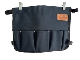 Vintage Leviton Tool Apron Belt Adjustable Strap Navy Blue Nylon Leather... - $389.55 MXN