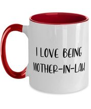 Unique Mother-in-law Two Tone 11oz Mug, I Love Being Mother-In-Law, Present For  - £15.59 GBP