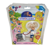 VINTAGE 1992 MERITUS STROLLERS WIND UP DOLL W/ HER PUPPY DOG NEW IN PACKAGE - $28.50