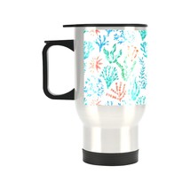 Insulated Stainless Steel Travel Mug - Commuters Cup - Just Coral  (14 oz) - £11.93 GBP