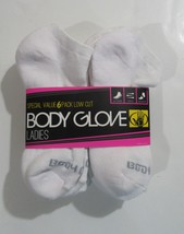 Body Glove Womens Low Cut Socks White Pack of 6 - $13.99