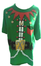 Unisex Dec. 25th XL Duende Navidad Camisa 48” Busto 29” Top Largo Lindo Sku - £3.98 GBP