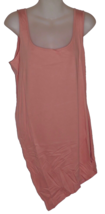 DKNYC Cotton Tank Top Hi Low Asymmetrical Hem Size L ~ Pink - $16.54 CAD