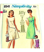 Simplicity #6541 Womens Jiffy Dress or Jumper 1966 Vintage Sewing Pattern - £4.66 GBP