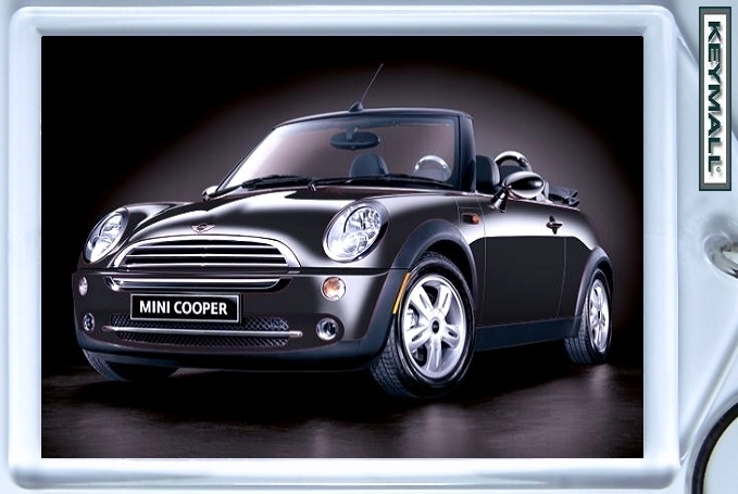 KEYTAG BLACK NEW MINI COOPER KEY CHAIN PORTE CLE CONVERTIBLE PORTACHIAVI LLAVERO