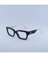 GUCCI GG1666O 005 Black with Ivory 53mm Eyeglasses New Authentic - $254.01