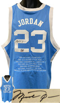 Michael Jordan signed North Carolina Tar Heels Nike Lt Blue Authentic Stat Jerse - £10,765.65 GBP