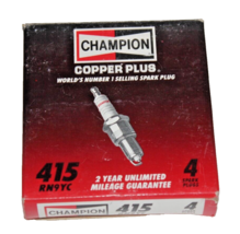 4 Lot (1 Box Of 4) Champion Copper Plus Spark Plugs 415 RN9YC - £6.43 GBP
