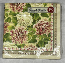 Punch Studio Botanical Beverage Napkins New Qty 20 Germany 3 Ply - $6.50