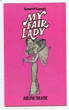 My Fair Lady Program Adelphi Theatre London Tony Britton Liz Robertson 1980 - $11.88