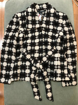 Willi Smith Woman&#39;s Black &amp; White Textured Jacket Size Large Brand New W... - $45.00