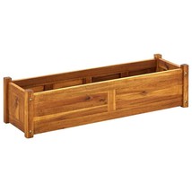  Raised Bed Brown Acacia wood 39.4 x 11.8 x 9.8 in Durable - $2,793.73 MXN