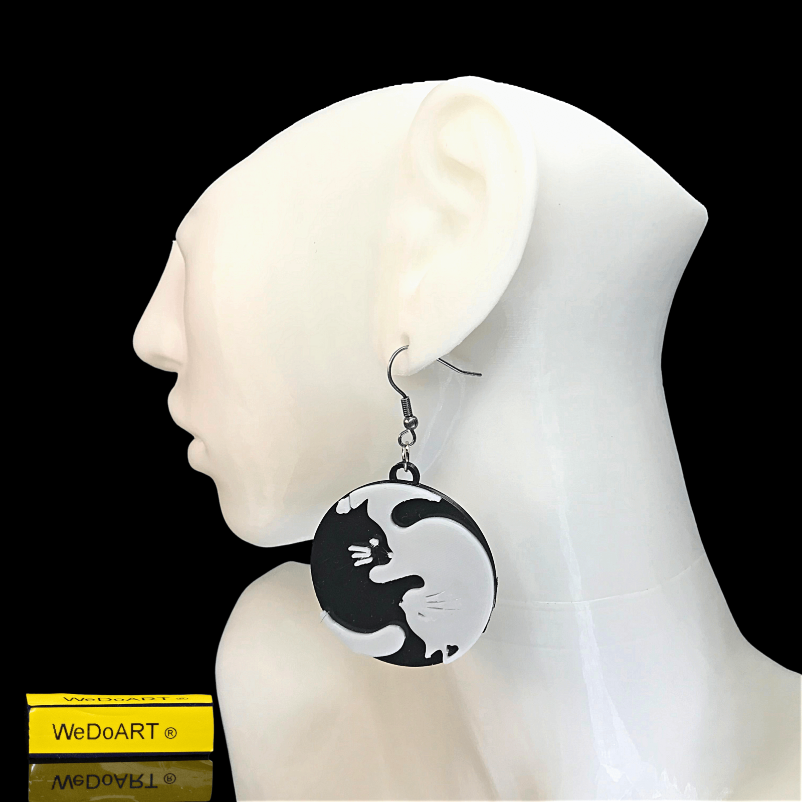3D printed 2cats earrings - $23.90