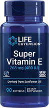 Life Extension Super Vitamin E 268 mg (400 IU) - 90 Sofgels - $20.78