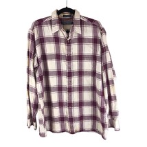 Winterweights by Van Heusen Mens Vintage Flannel Shirt Plaid White Purple L - £9.90 GBP