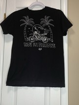 Fox Racing Tshirt Black Womens S Skull Biker Ride In Paradise Flawed - $184.48 MXN