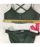 Xhilaration Bikini Set NEW (with Tags) Top Padded Front Snap Green Botto... - $376.75 MXN