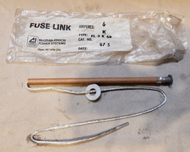 Fuse Links Mcgraw-Edison 6 amp FL3K6R NOS Type K 23&quot; 246N - $12.49